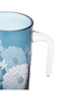 Floral Patterned Blue Glass Pitcher | Pols Potten Peony | Dutchfurniture.com