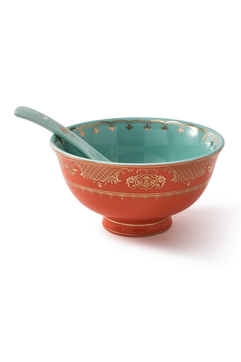 Glazed Porcelain Ramen Bowl Set | Pols Potten Grandpa | Dutchfurniture.com