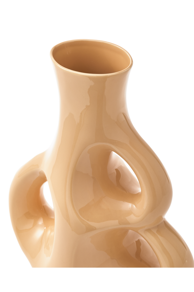 Beige Stoneware Vase M | Pols Potten Three Ears | Dutchfurniture.com