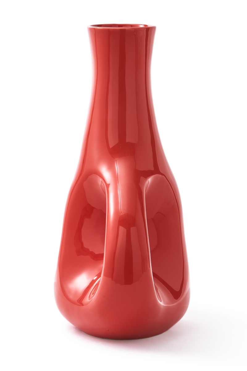 Red Stoneware Vase M | Pols Potten Three Ears | Dutchfurniture.com