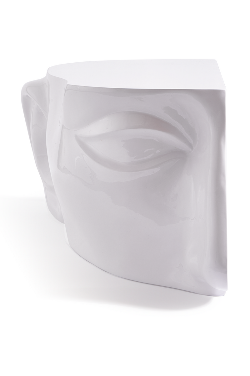 White Sculptural Coffee Table | Pols Potten Head Left | Dutchfurniture.com
