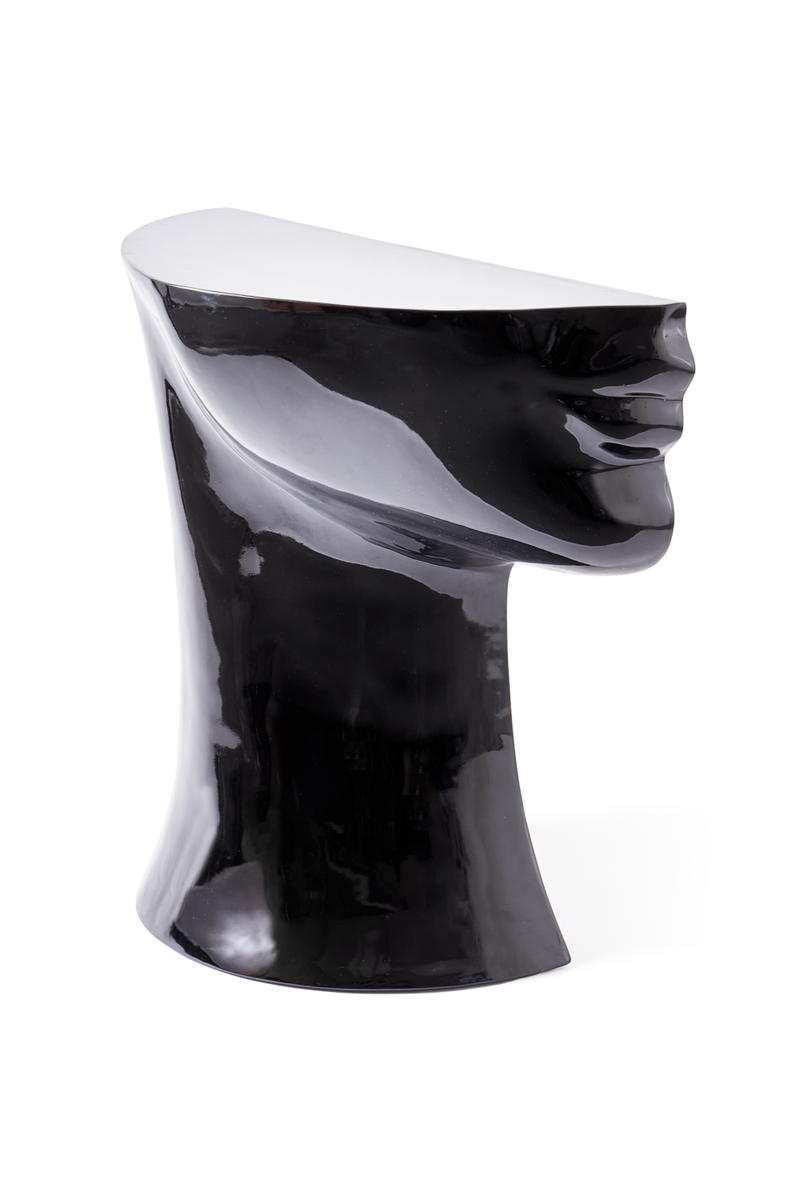 Black Sculptural Chin Coffee Table | Pols Potten Head Left | Dutchfurniture.com