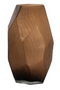 Amber Glass Faceted Vase | OROA Sadie | Dutchfurniture.com