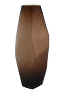 Amber Glass Faceted Vase | OROA Sadie | Dutchfurniture.com