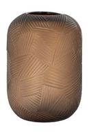 Amber Glass Ridged Vase | OROA Lea | Dutchfurniture.com