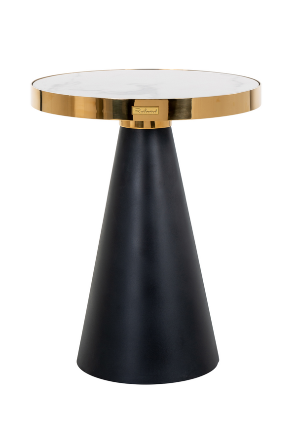 Round Marble Pedestal Side Table | OROA Odin | Dutchfurniture.com