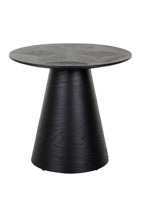 Black Oak Pedestal End Table | OROA Blax | Dutchfurniture.com