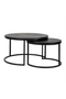 Round Black Nested Coffee Tables (2) | OROA Catana | Dutchfurniture.com