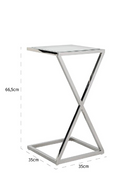 Silver Base Glass Top Side Table | OROA Paramount | Dutchfurniture.com