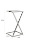 Silver Base Glass Top Side Table | OROA Paramount | Dutchfurniture.com
