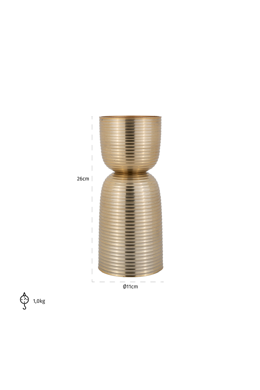 Hourglass-Shaped Candle Holder S | OROA Jeral | Dutchfurniture.com