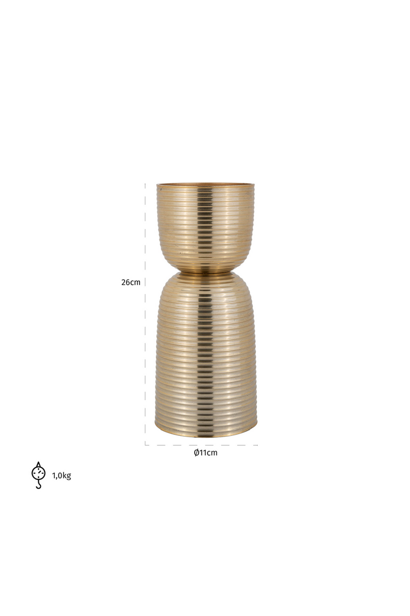 Hourglass-Shaped Candle Holder S | OROA Jeral | Dutchfurniture.com