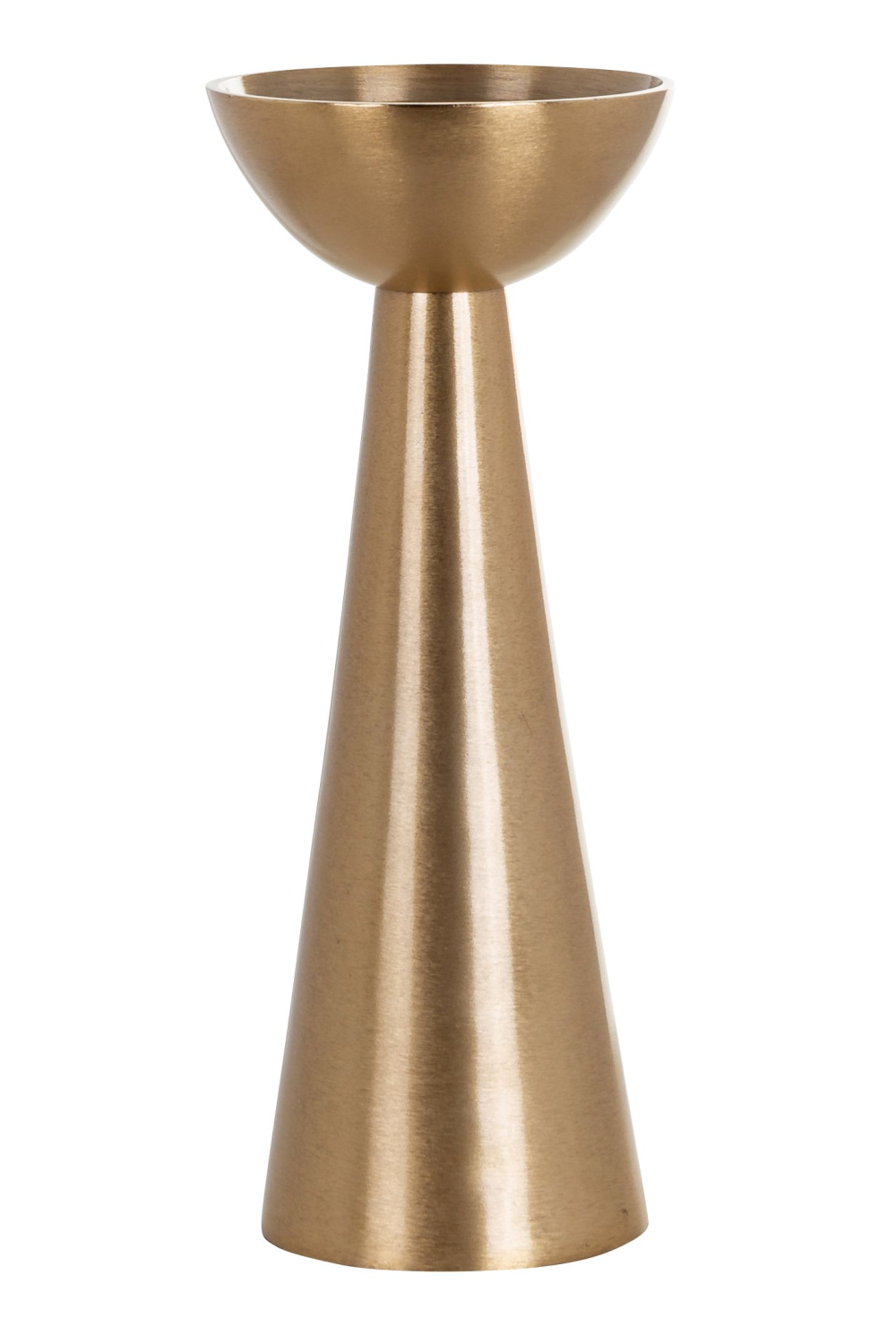 Conical Gold Aluminum Candlestick L | OROA Amaya | Dutchfurniture.com