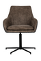 Brown Leather Rotatable Chair | OROA Lucy | Dutchfurniture.com