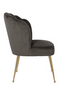 Scalloped Stone Velvet Gold Leg Chair | OROA | Dutchfurniture.com