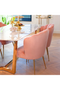 Scalloped Pink Velvet Chair | OROA Pippa | Dutchfurniture.com