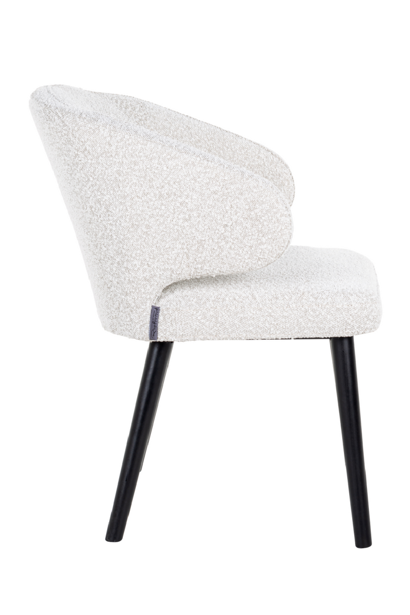 White Bouclé Modern Dining Chair | OROA Indigo | Dutchfurniture.com