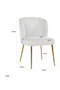 Brushed Gold Leg White Boucle Chair | OROA Cannon | Dutchfurniture.com