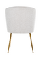 Brushed Gold Leg White Boucle Chair | OROA Cannon | Dutchfurniture.com