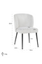 Black Leg White Bouclé Chair | OROA Fallon | Dutchfurniture.com