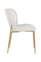 White Bouclé Contemporary Dining Chair | OROA Odessa | Dutchfurniture.com