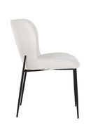 Minimalist White Bouclé Chair | OROA Darby | Dutchfurniture.com