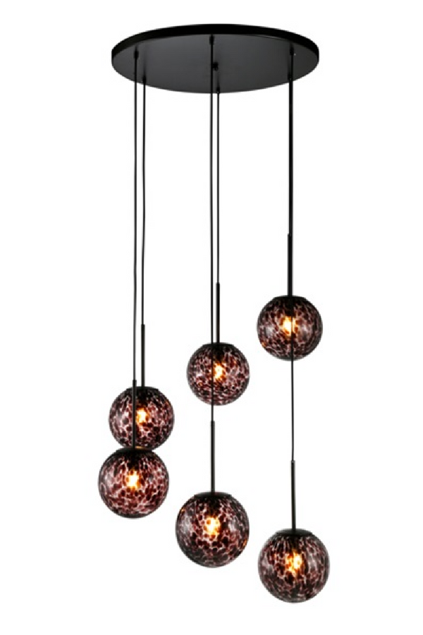 Six Glass Orb Hanging Lamp | OROA Kyana | Dutchfurniture.com