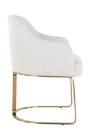 White Bouclé Modern Dining Chair | OROA Hadley| Dutchfurniture.com