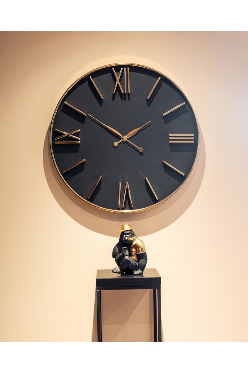 Gold Framed Black Dial Clock | OROA Lyem | Dutchfurniture.com