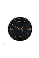 Gold Framed Black Dial Clock | OROA Lyem | Dutchfurniture.com