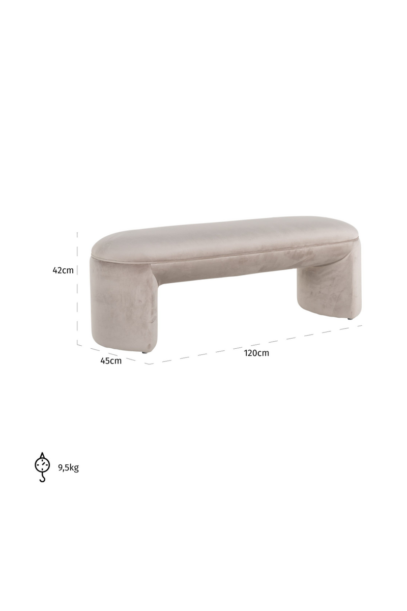 Velvet Upholstered Bench | OROA Fargo | Dutchfurniture.com