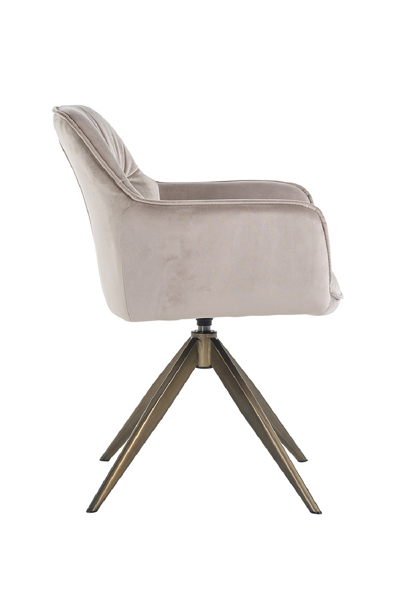 Upholstered Quadropod Swivel Chair | OROA Aline | Dutchfurniture.com