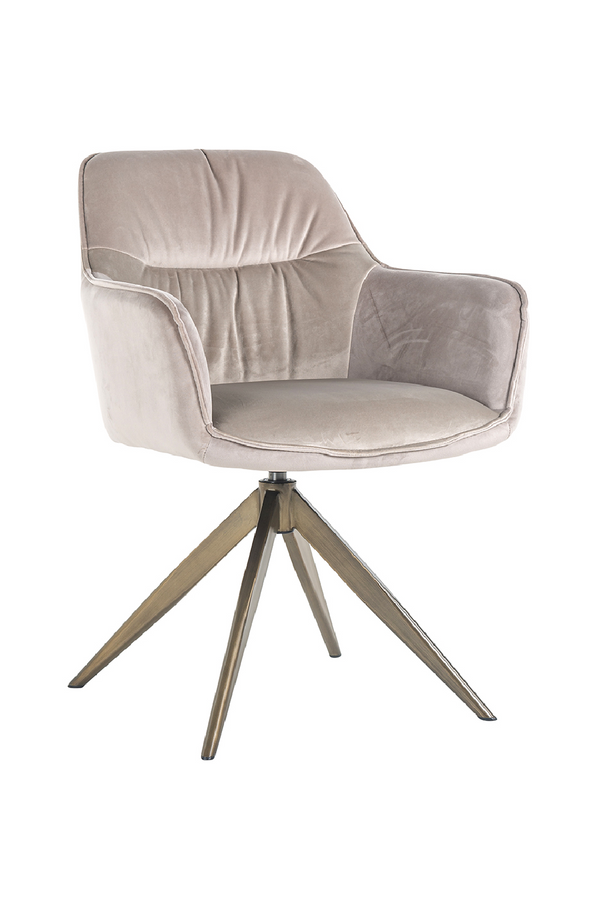 Upholstered Quadropod Swivel Chair | OROA Aline | Dutchfurniture.com