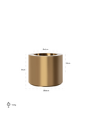 Cylindrical Gold Flower Pot | OROA Donna | Dutchfurniture.com