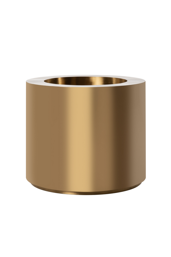 Cylindrical Gold Flower Pot | OROA Donna | Dutchfurniture.com