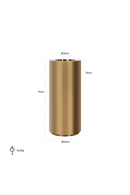 Cylindrical Gold Flower Pot | OROA Donna | Dutchfurniture.com