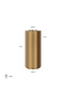 Cylindrical Gold Flower Pot | OROA Donna | Dutchfurniture.com