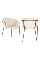 White Chenille Modern Dining Chair | OROA Minerva | Dutchfurniture.com