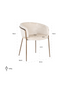 White Chenille Modern Dining Chair | OROA Minerva | Dutchfurniture.com