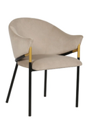 Khaki Velvet Modern Dining Chairs (2) | OROA Jocasta | Dutchfurniture.com