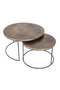 Round Gold Nested Coffee Tables (2) | OROA Tulum | Dutchfurniture.com