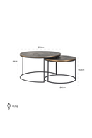 Round Gold Nested Coffee Tables (2) | OROA Tulum | Dutchfurniture.com