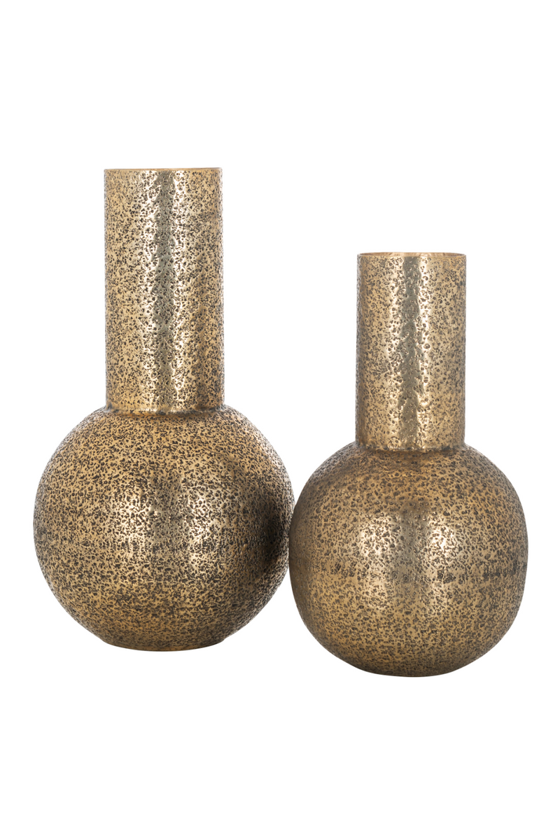 Gold Aluminum Rustic Vase L | OROA Darcey | Dutchfurniture.com