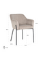 Fabric Upholstered Dining Armchair | OROA Fay | Dutchfurniture.com