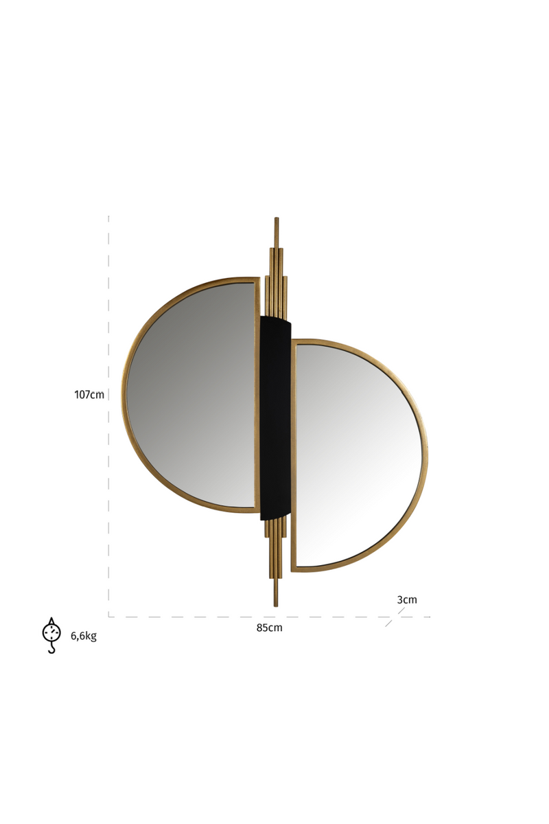 Brushed Gold Decorative Mirror | OROA Adelyn | Dutchfurniture.com