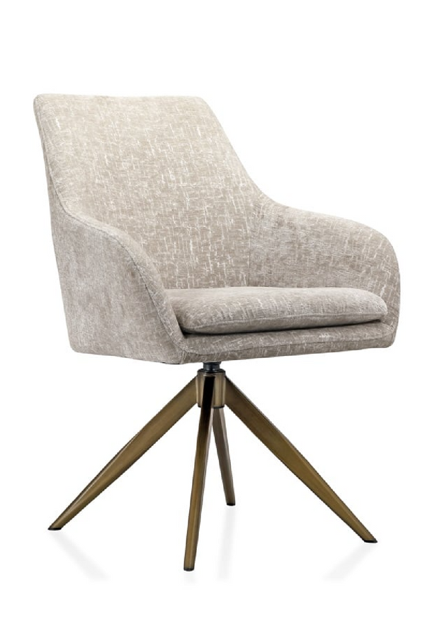 Upholstered Quadropod Swivel Chair | OROA Lisonne | Dutchfurniture.com