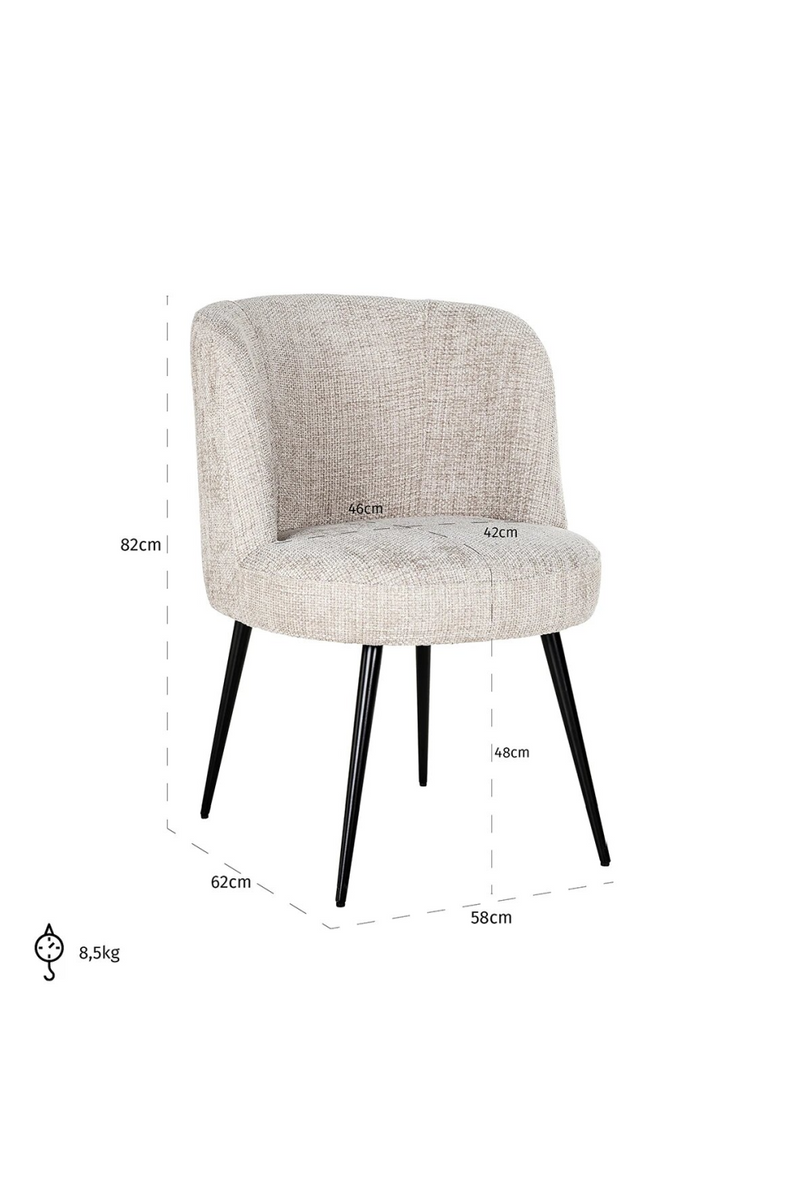 Curved Back Dining Chair | OROA Morton | Dutchfurniture.com