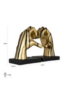 Gold Hand Sculpture Book Ends (2) | OROA Love | Dutchfurniture.com