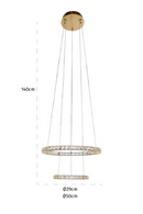 Gold Ring Hanging Lamp | OROA Alba | Dutchfurniture.com