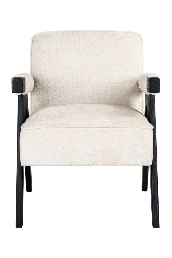White Chenille Easy Chair | OROA Cooper | Dutchfurniture.com